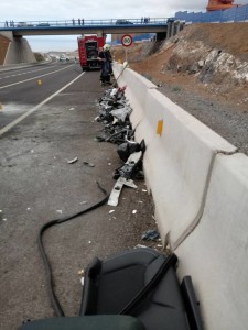 Restos del accidente ramal de Fonsalía