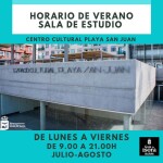 Cartel horario Sala Estudio PsJ