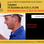 Cartel FB - Corte suministro eléctrico 2019 Varadero