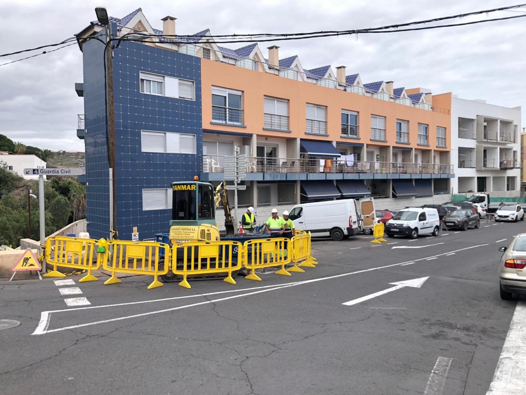 Obras de mejora del saneamiento en Playa de San Juan