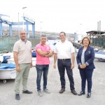 Visita del director general de Pesca del Gobierno de Canarias, Carmelo Dorta