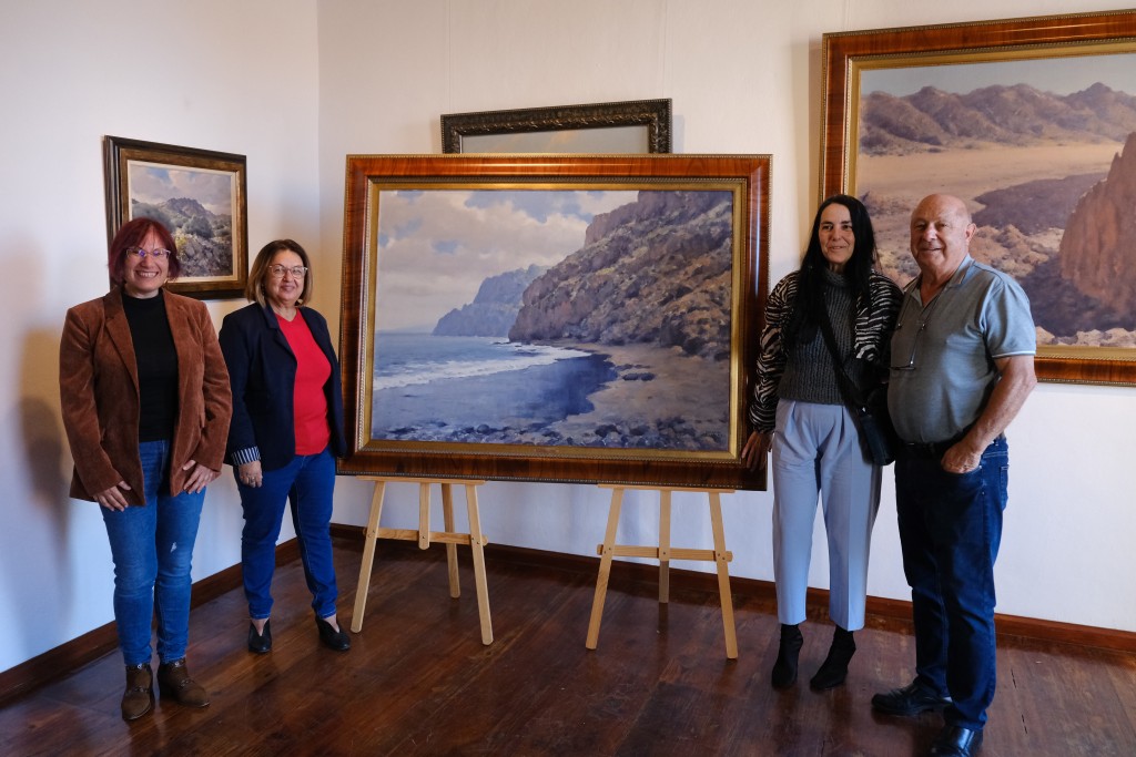 Guía de Isora suma a su colección el cuadro Playa Negra, del pintor Manuel Martín González